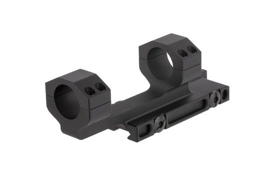 Midwest Industries 1 inch qd scope mount has 0 MOA cant with 1.4 inches of offset and tough 6061-T6 aluminum construction